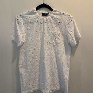 Polo by Ralph Lauren White Eyelet Women’s Shirt